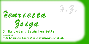 henrietta zsiga business card